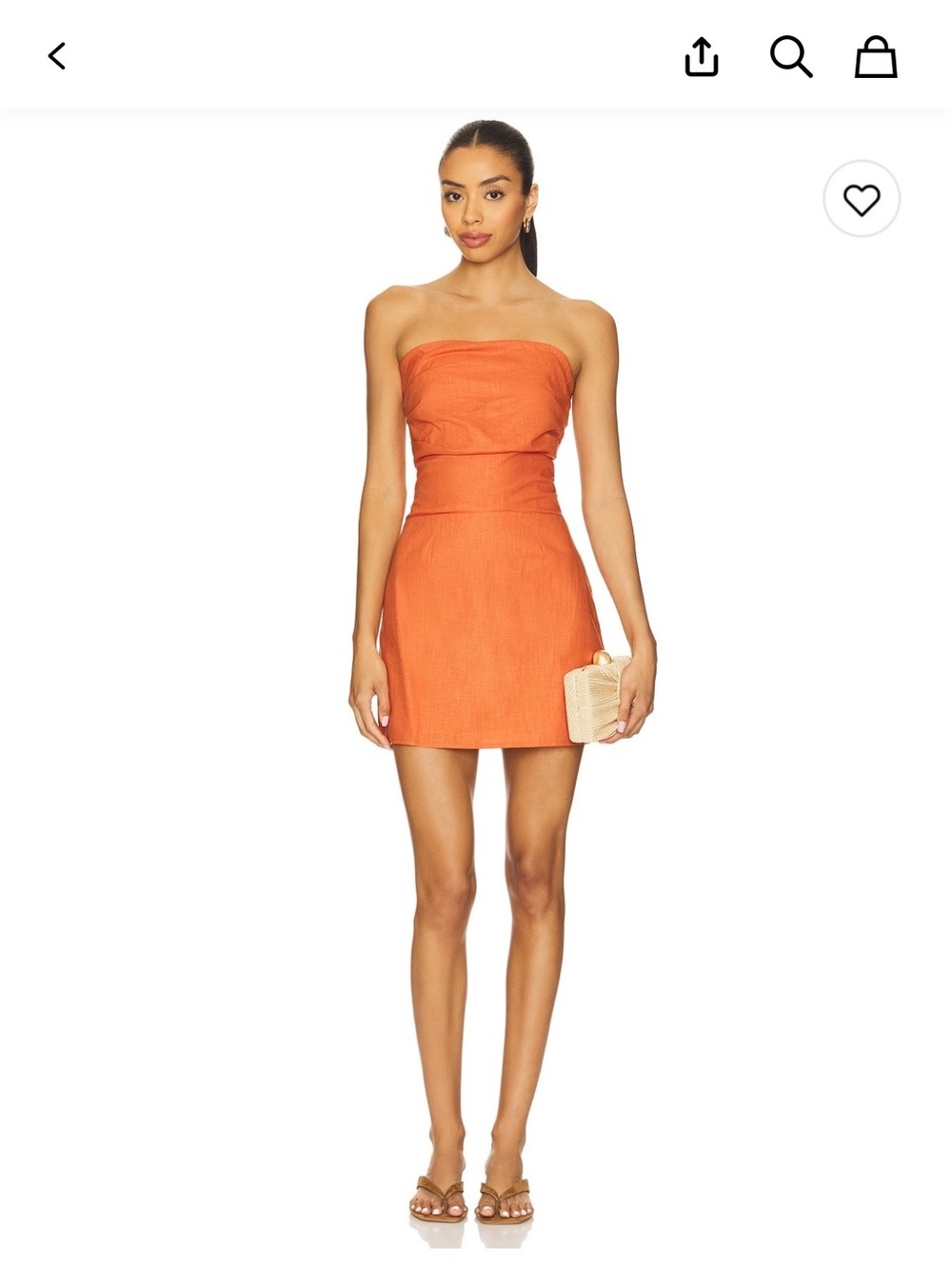 Strapless Mini Dress in Vibrant Orange